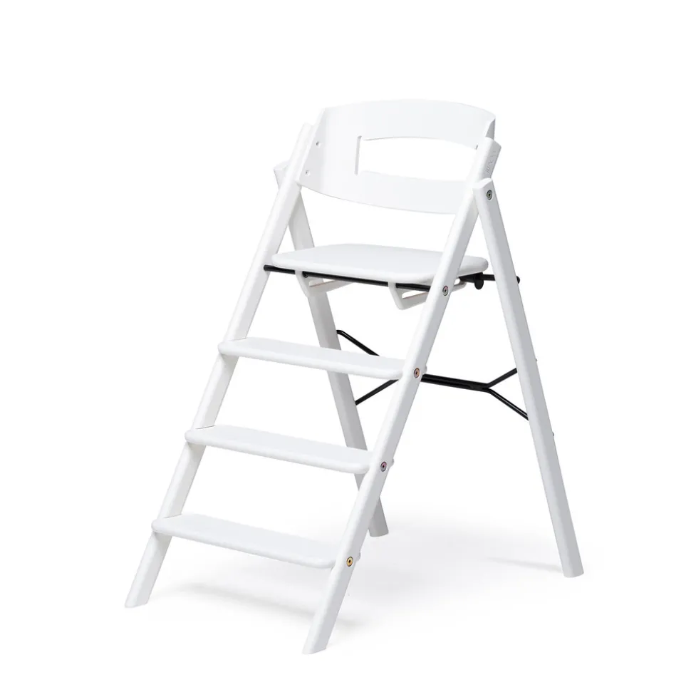 Klapp højstol foldbar - bøg hvid