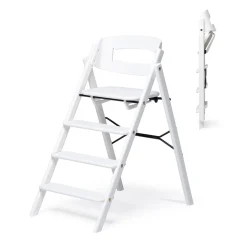 Klapp højstol foldbar - bøg hvid