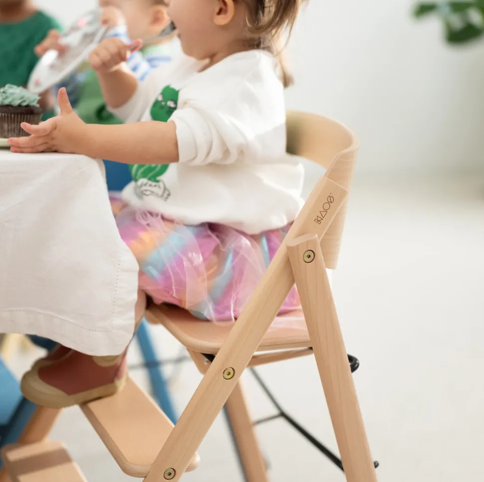 Klapp højstol foldbar - bøg natur