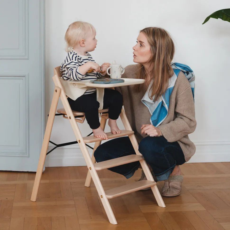 Klapp højstol foldbar - bøg natur