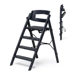 Klapp højstol foldbar - Genbrugsplast, sort