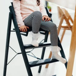 Klapp højstol foldbar - Genbrugsplast, sort