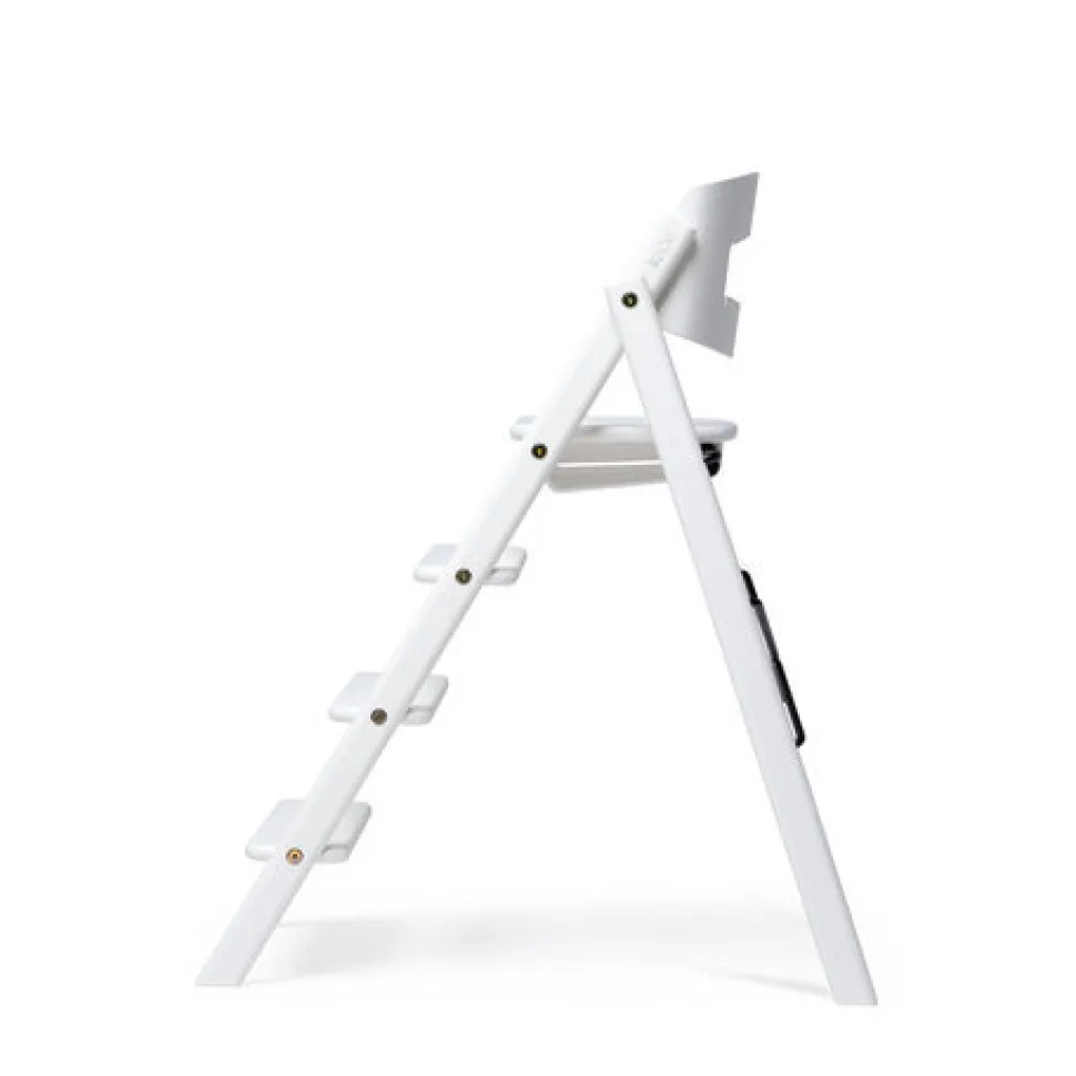 Klapp højstol foldbar bøg inkl. pude - hvid