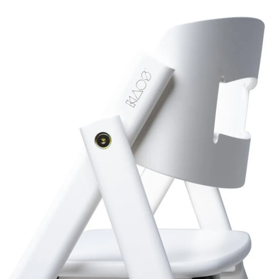 Klapp højstol foldbar bøg inkl. pude - hvid