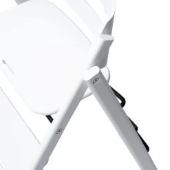 Klapp højstol foldbar bøg inkl. pude - hvid