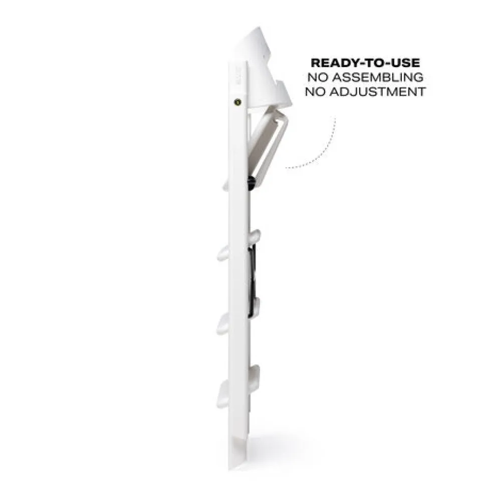 Klapp højstol foldbar bøg inkl. pude - hvid