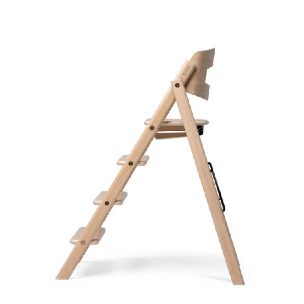 Klapp højstol foldbar eg inkl. pude - natur