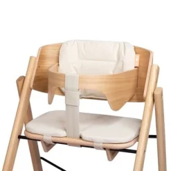 Klapp højstol foldbar eg inkl. pude - sort