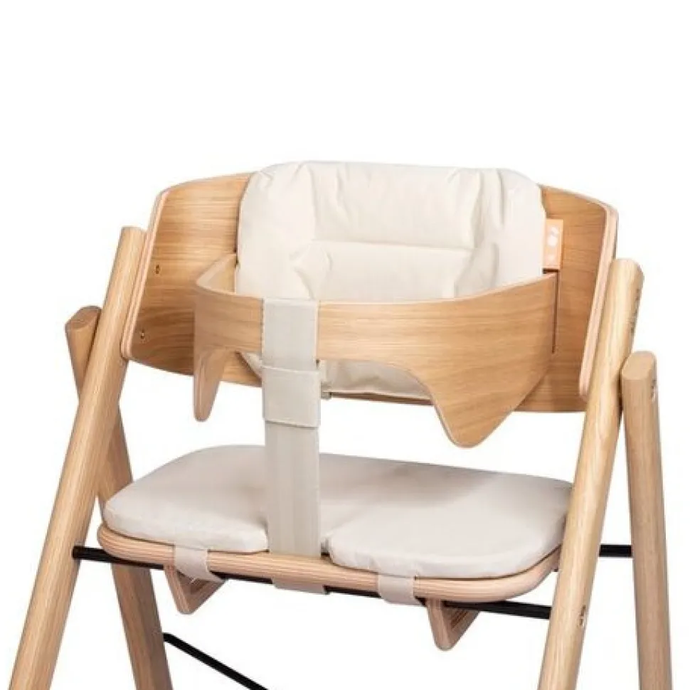 Klapp højstol foldbar eg inkl. pude - sort