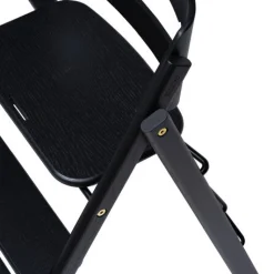 Klapp højstol foldbar eg inkl. pude - sort