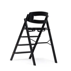 Klapp højstol foldbar eg inkl. bøjle og bakke - sort