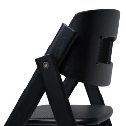 Klapp højstol foldbar eg inkl. bøjle og bakke - sort