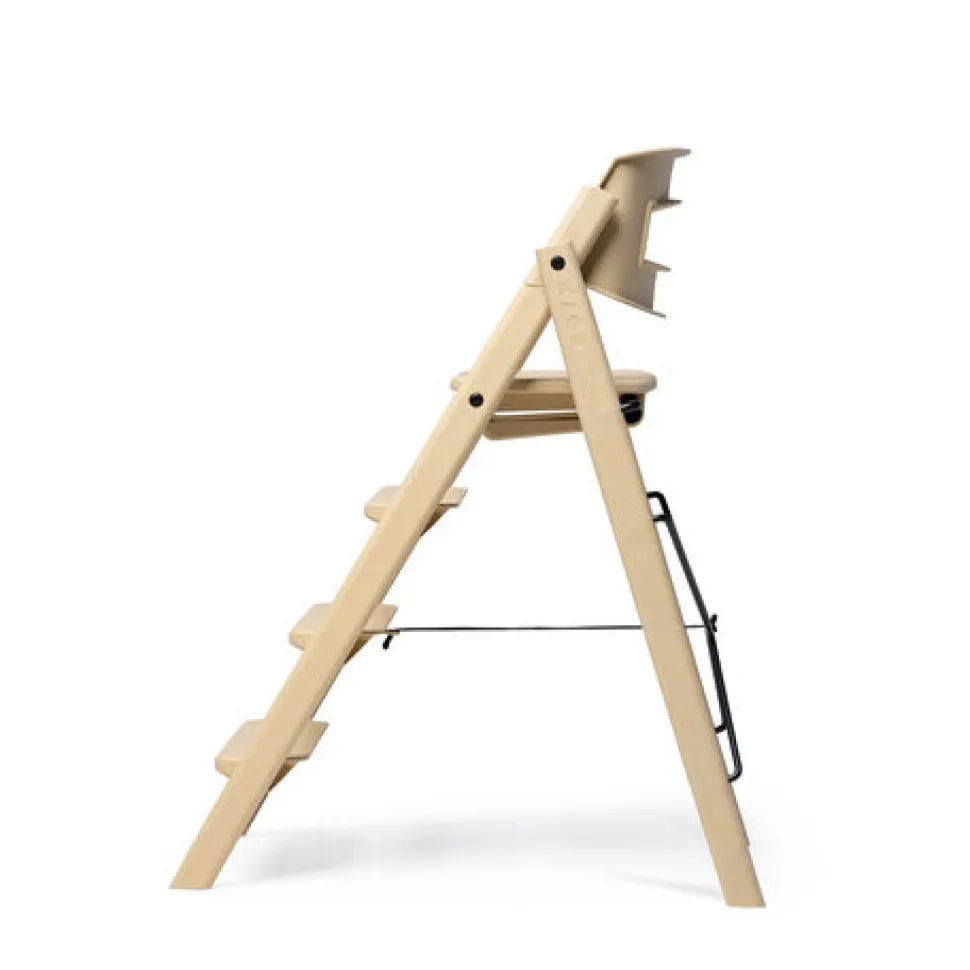 Klapp højstol foldbar genbrugsplast inkl. pude - sand