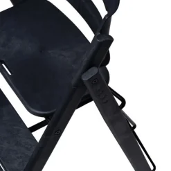 Klapp højstol foldbar genbrugsplast inkl. bøjle og bakke - sort