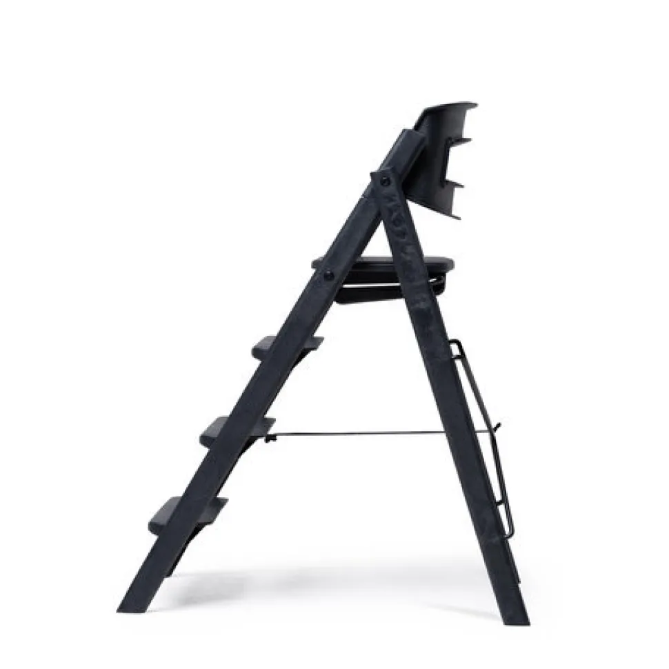 Klapp højstol foldbar genbrugsplast inkl. bøjle - sort