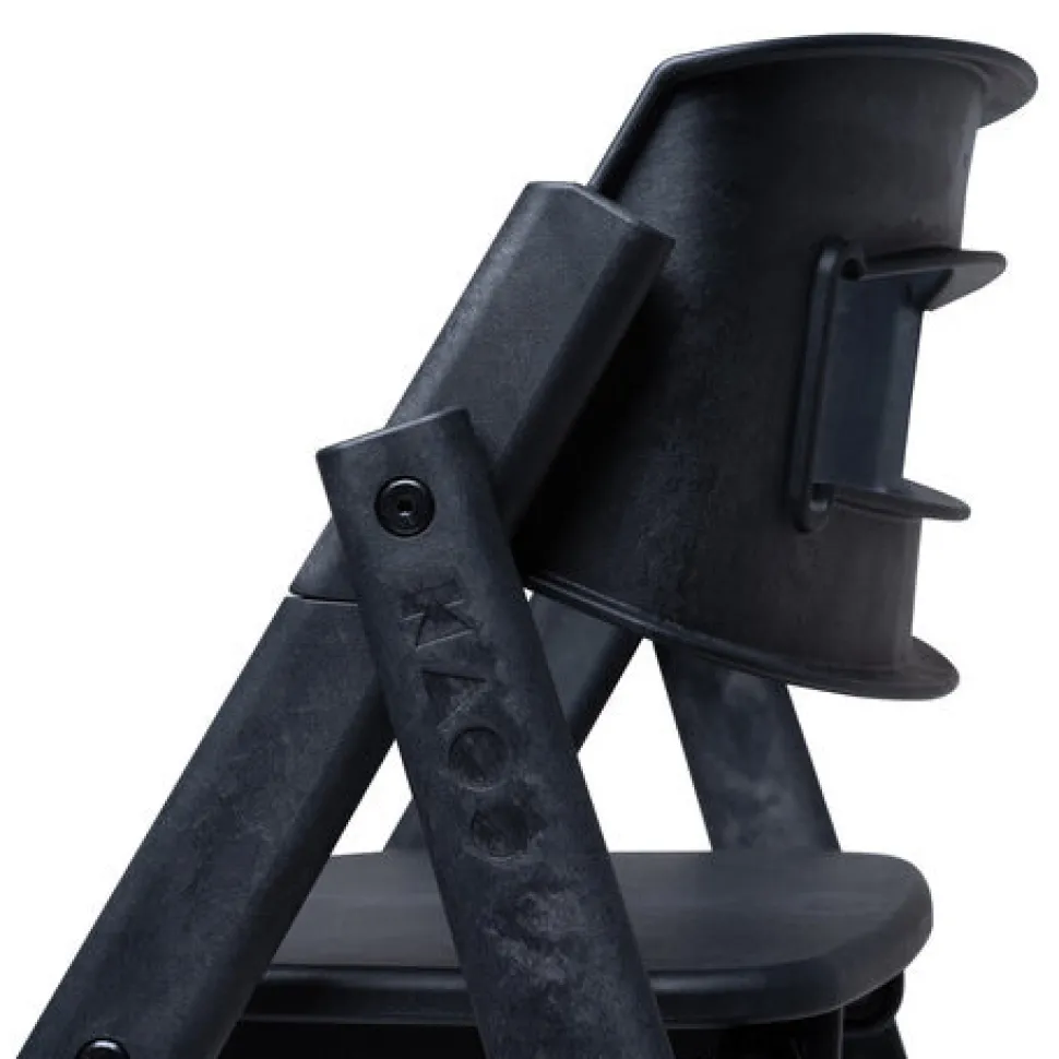 Klapp højstol foldbar genbrugsplast inkl. bøjle - sort