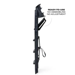 Klapp højstol foldbar genbrugsplast inkl. bøjle - sort