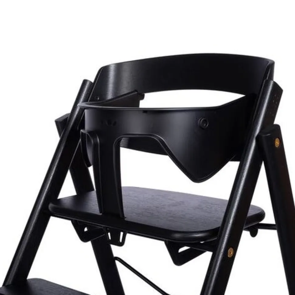 Klapp højstol foldbar genbrugsplast inkl. bøjle - sort