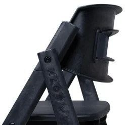 Klapp højstol foldbar genbrugsplast inkl. pude - sort