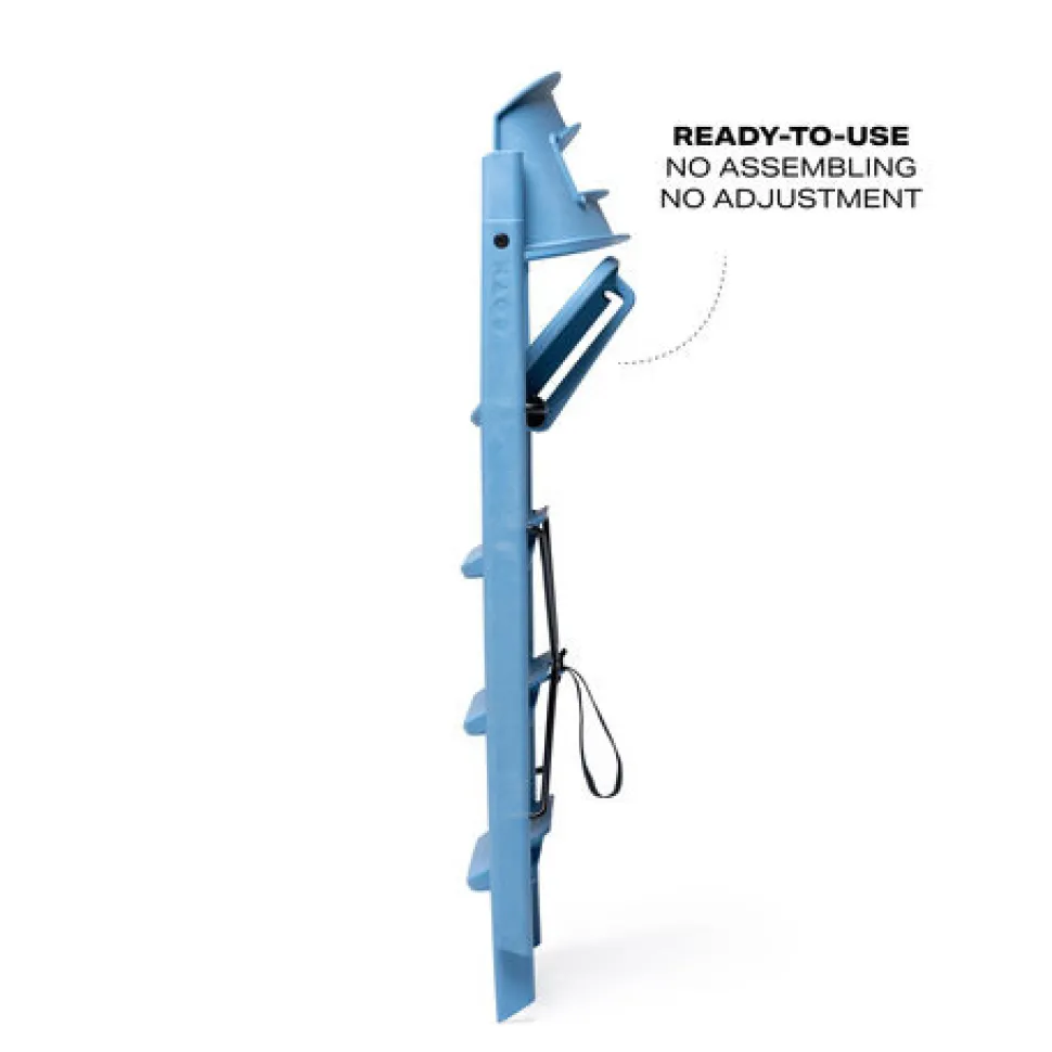 Klapp højstol foldbar genbrugsplast inkl. pude - blå