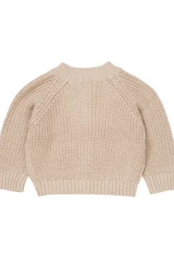 Klassisk strikket cardigan - BEIGE
