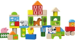 Klodser i opbevaringskasse Bondegårdstema, 50 stk