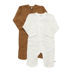 Knappet Natdragt Med Fod 2-Pak - 384