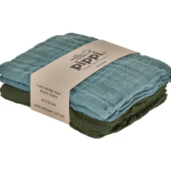 Øko Stofbleer (4-pak) - Blå/Grøn