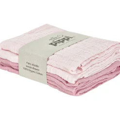 Øko Stofbleer (4-pak) - Lyserød