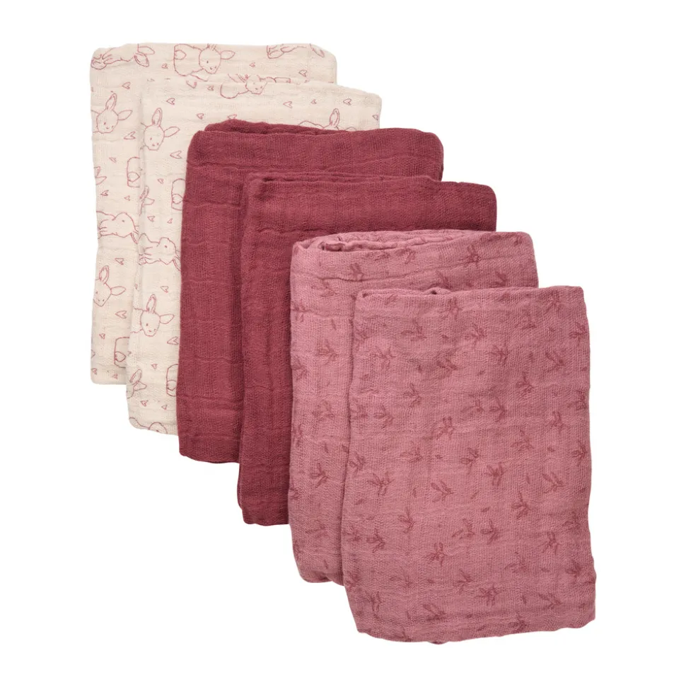 Øko. stofbleer (6-pak) - Old Rose