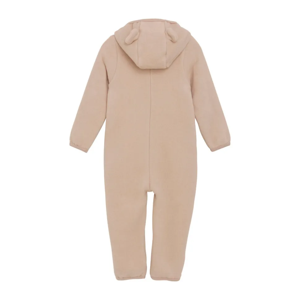 Køredragt m. ører Uld Fleece - Mahogany Rose