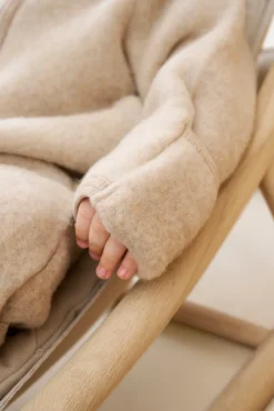 Køredragt Ører Uld Fleece - Camel Melange