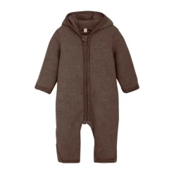 Køredragt Ører Uld Fleece - Brown Melange