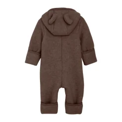 Køredragt Ører Uld Fleece - Brown Melange