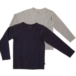 Langærmede T-shirts (2-pak) - Navy 778