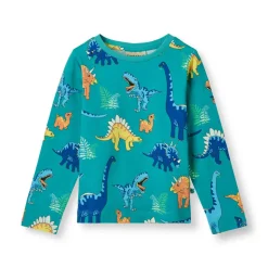 Langærmet bluse med dinosaurer - 736