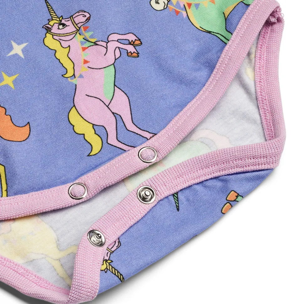 Langærmet body med enhjørninger - 623