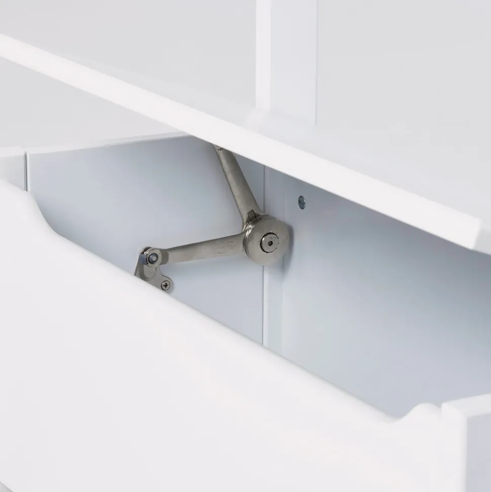 Legetøjskiste på hjul - hvid