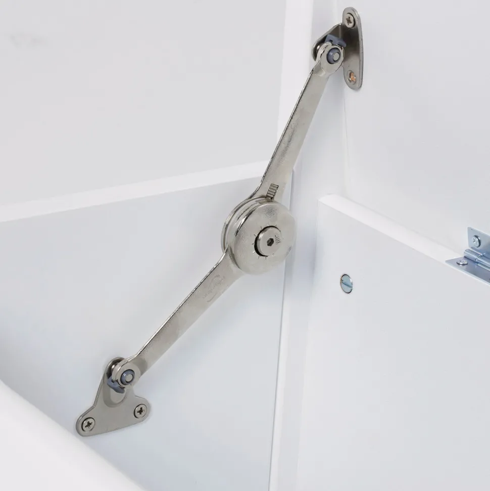 Legetøjskiste på hjul - hvid