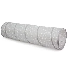 Legetunnel, grå m. hvide stjerner