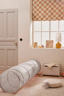 Legetunnel, grå m. hvide stjerner