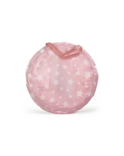 Legetunnel, rosa m. hvide stjerner