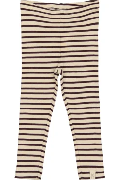 Leggings - Dark Grape/Off White