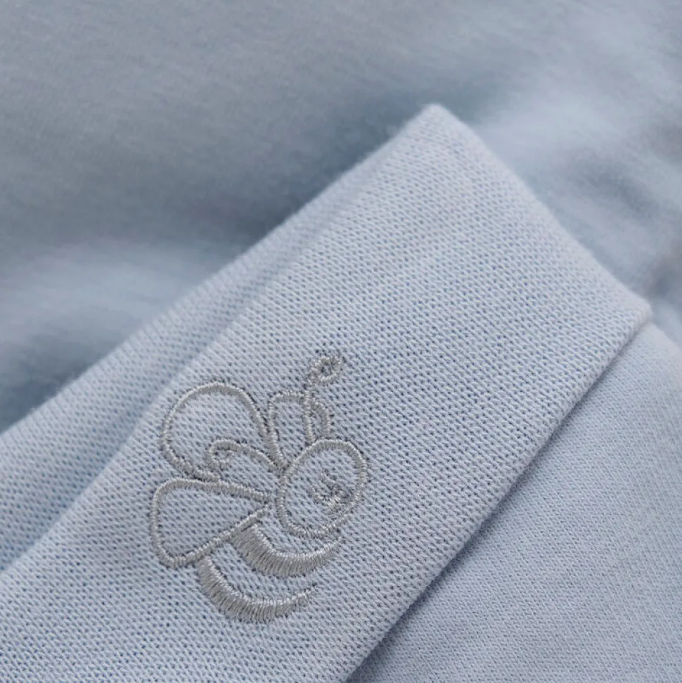 Leggings m. fødder - SOLID - Zen Blue