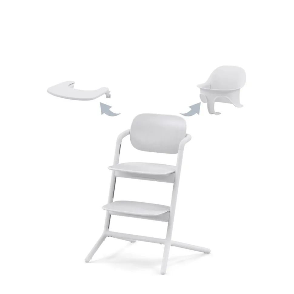 Lemo højstol 3in1 sæt - all white