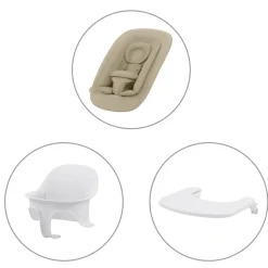 Lemo højstol 4in1 sæt - sand white