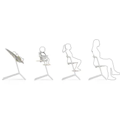 Lemo højstol 4in1 sæt - sand white