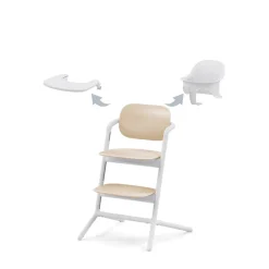Lemo højstol 3in1 sæt - sand white