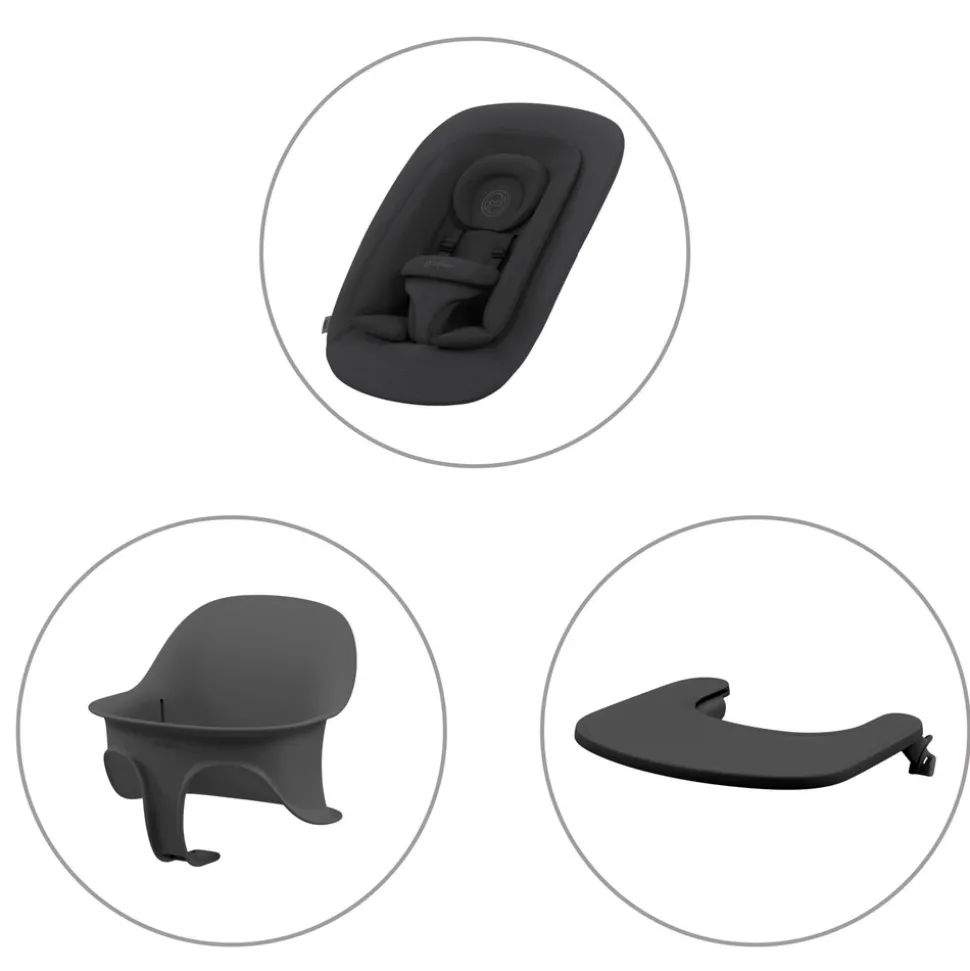 Lemo højstol 4in1 sæt- stunning black