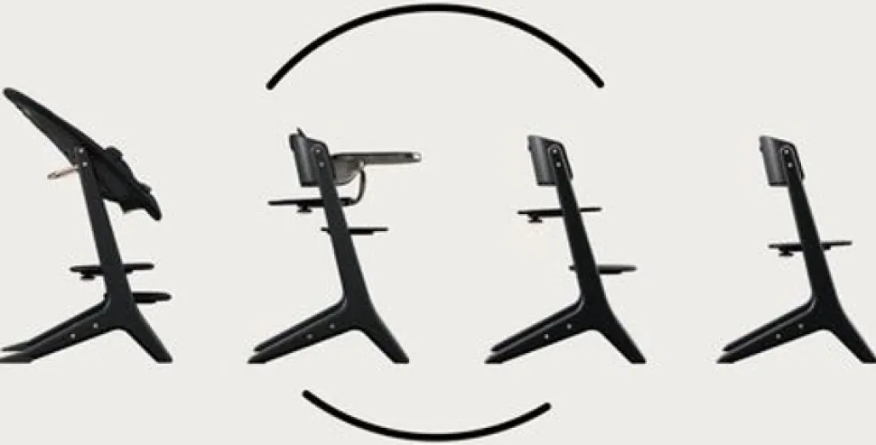 Lemo Platinum højstol 4in1 sæt, sort/rose gold